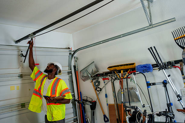 Professional Garage Door Panel Replacement technician working in Fabrica, TX
